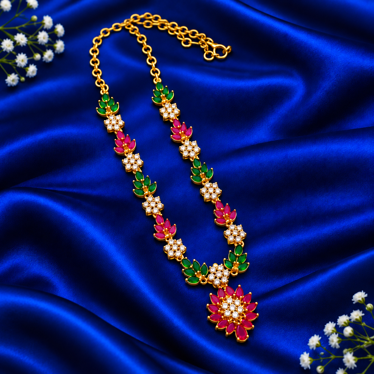 Traditional Floral Designer Necklace